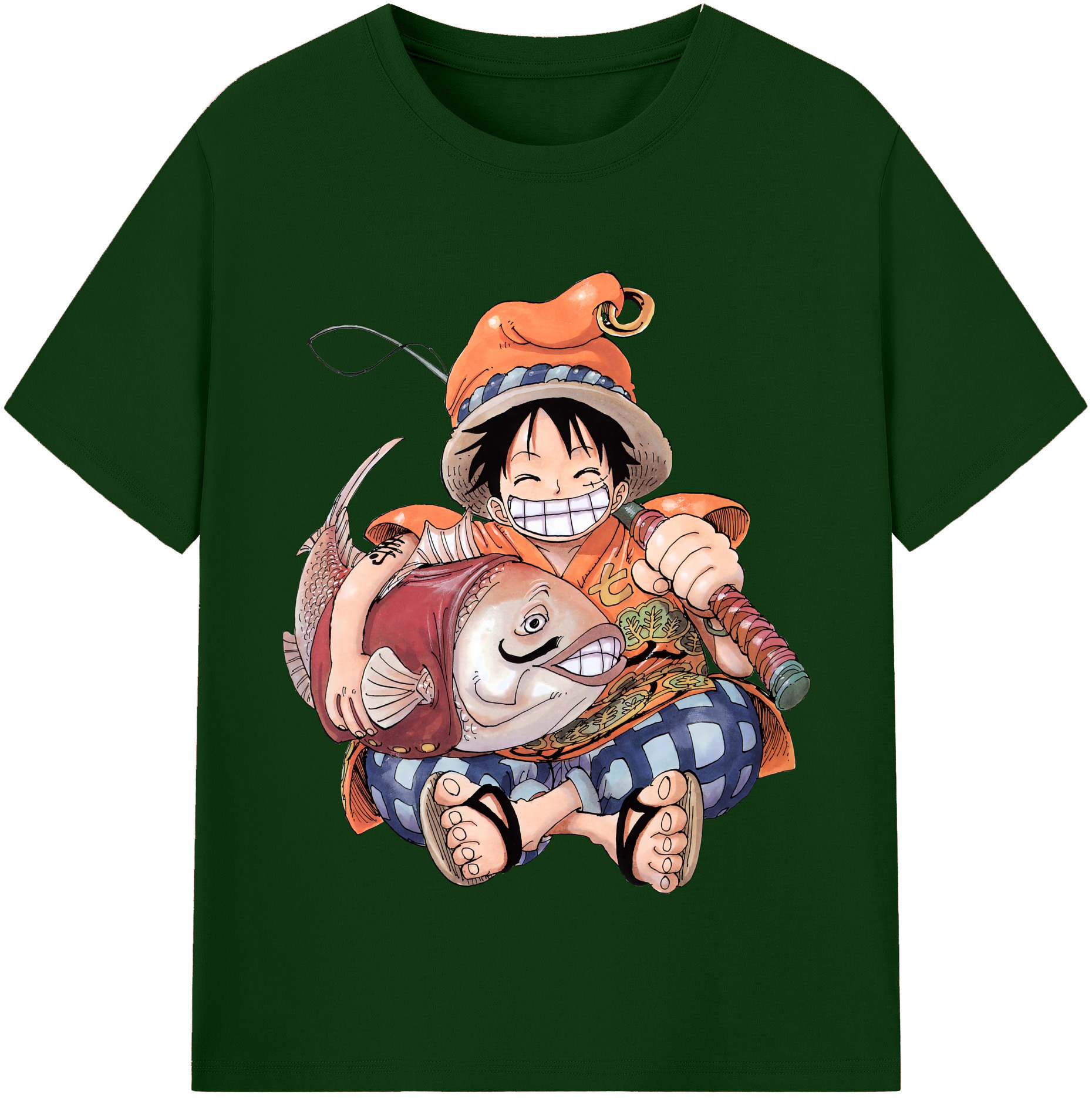 ワンピース モンキー・D・ルフィ ONE PIECE Monkey D. Luffy 綿100％半袖Tシャツ（フロントプリント）